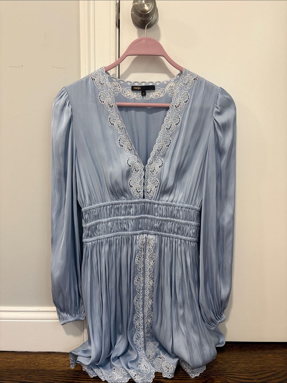 Maje Blue Satin dress